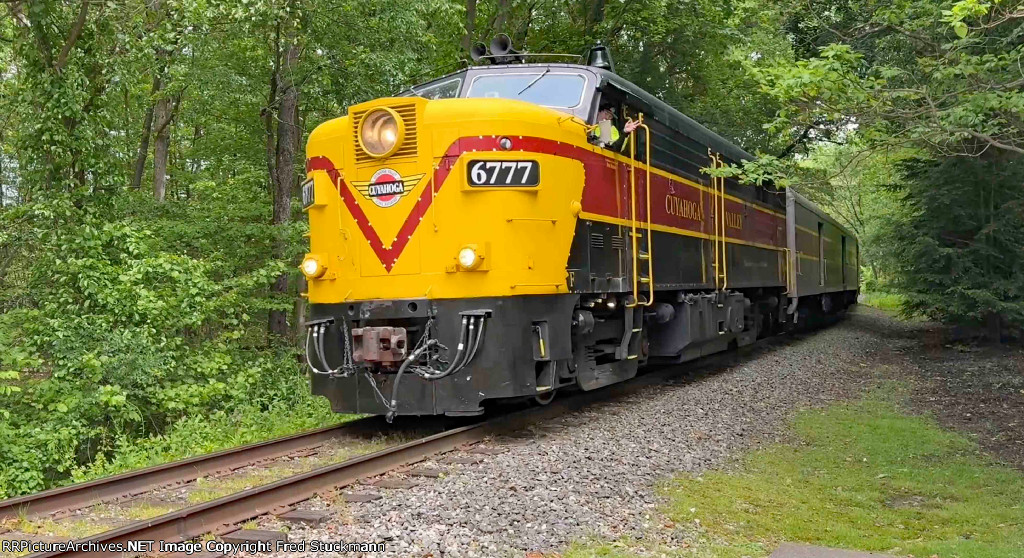 CVSR 6777 now departs Akron seen at MP 43.